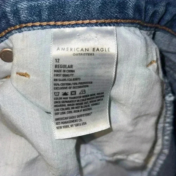 American Eagle Outfitters Women's Blue Mom Jeans - Picture 3 of 4